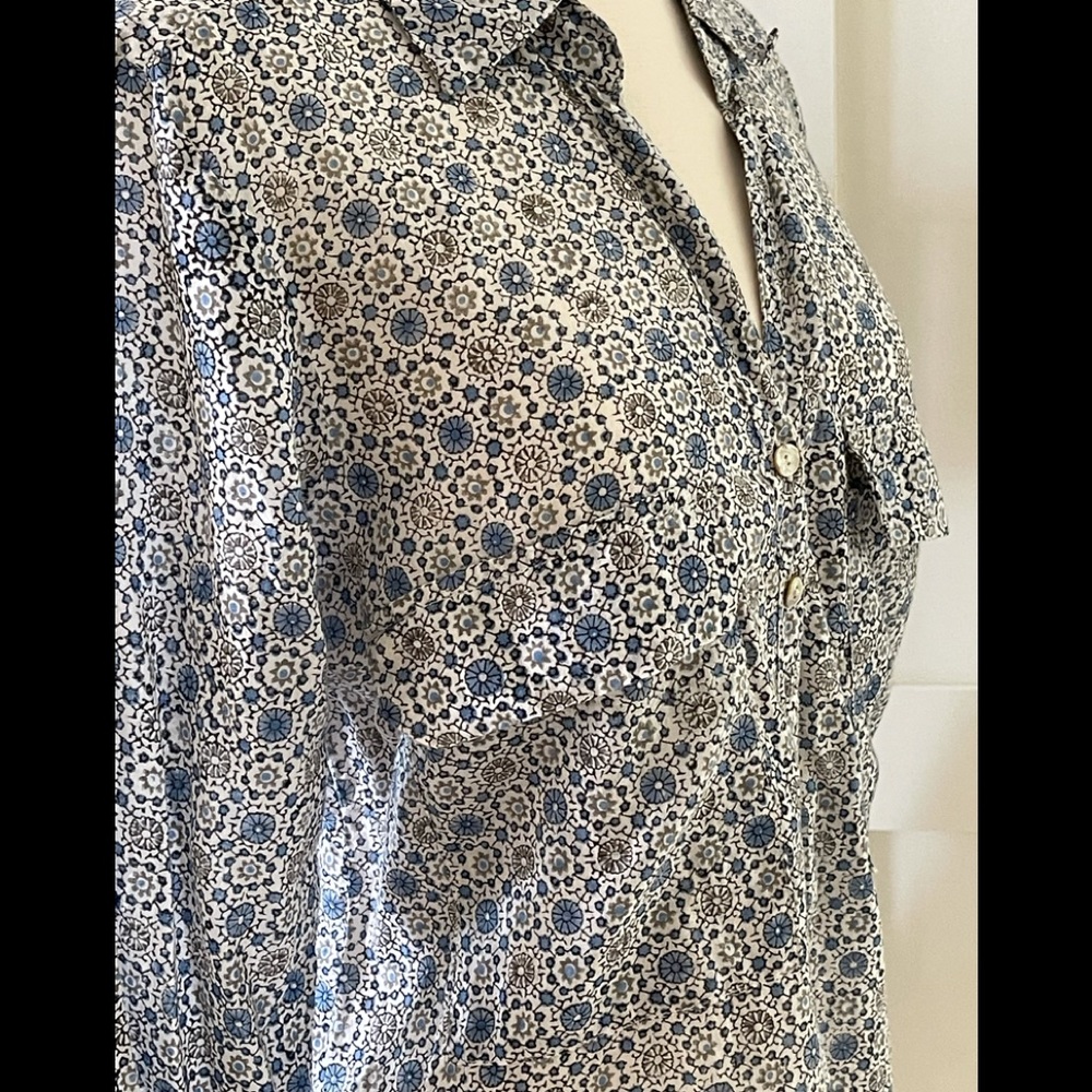 Roberta Roller Rabbit Guy Button Shirt Bluewhite S - image 6